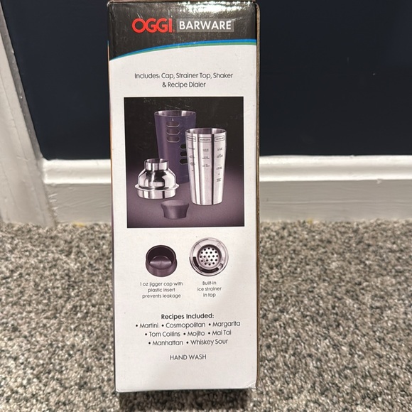 πNEW IN BOX π OGGI Dial A Drink 23 oz Cocktail Shaker β’ 8 Recipes - Picture 4 of 12